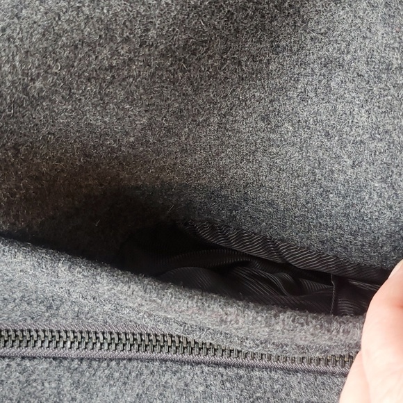 Worthington Gray Wool Blend Asymmetrical Zipper Coat L - Picture 7 of 7